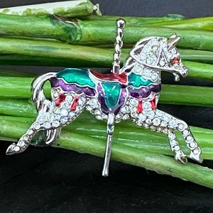 Vintage Regency Acessories Carousel Horse Brooch New (Old Stock)